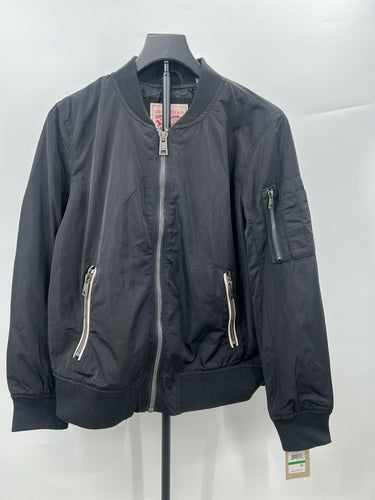 Levi's Bomber Jacket Flight Satin Black Zip Pockets NWT New Mens? Womens Size L Levi's