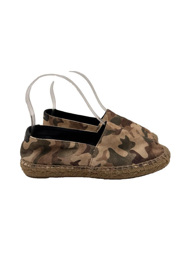 Women’s Saint Laurent camouflage canvas espadrilles braided jute midsole Size 35 Saint Laurent