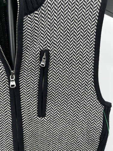 Lauren Ralph Lauren Vest Herringbone Sweater Vest Zip Mock Neck P/P Lauren