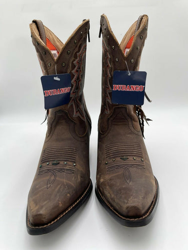 Durango Crush Women's Roasted Pecan Fringed Western Boots Size 9.5M