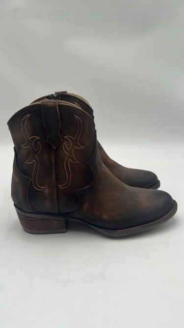 Circle G Women's Embroidered Tobacco Fashion Booties Brown Size 10 Circle G
