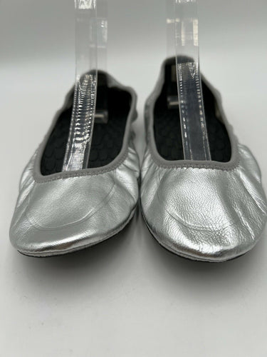 Sperry Top Sider Silver Metallic Ballet Flats Size 6