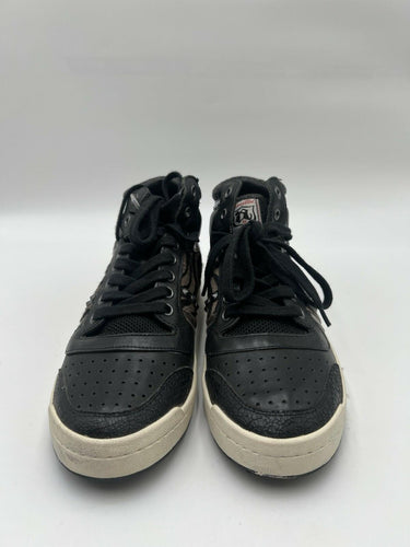 Limited BSA Black Zebra Calf Hair High Top Stud Sneakers Size 8