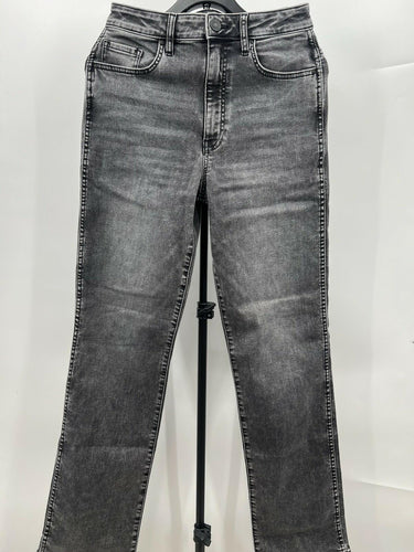 KUT From The Kloth Jeans Melissa High Rise Straight Leg Gray Washed Black 4 KUT from the Kloth