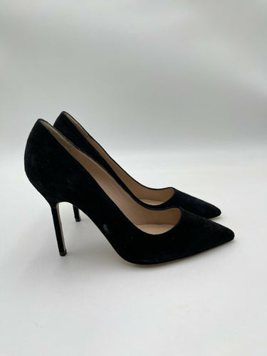 Women’s Manolo Blahnik BB Black suede pumps Point Toe Heels Size 35 Manolo Blahnik