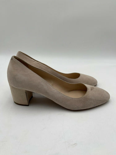 Women’s Prada suede block-heel pumps in a nude Size 37.5 PRADA