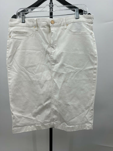 BlankNYC Denim Skirt Womens White Pencil Midi Stretch White Jean Skirt NWT 31 BLANKNYC