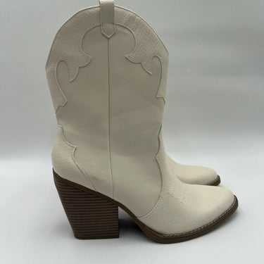 Mix No. 6 Brycen Festival Women Cowboy Boots Muted Off White Size 10 M Mix No. 6