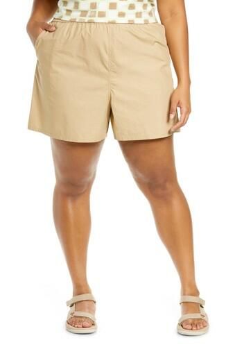 BP. Athletic Shorts Women s Plus Beige Nougat w/Pockets Elastic Waist Size 3X BP.