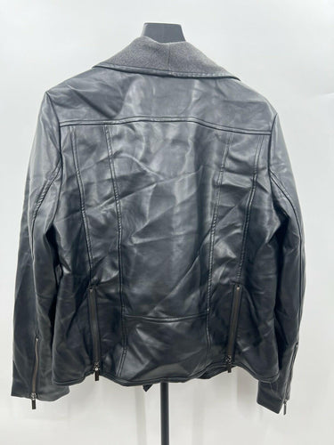 Bagatelle Black Faux Leather Moto Jacket Size XL