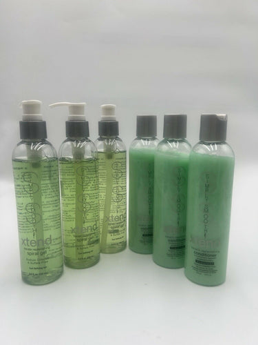 Simply Smooth Xtend Spiral Gel x3 + Keratin Conditioner x3 Lot 6 - 8.5oz Simply Smooth