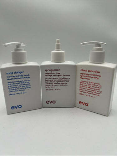 EVO Hair Bundle Of 3 Soap Dodger Springsclean Ritual Salvation 10.1 Fl.Oz EVO