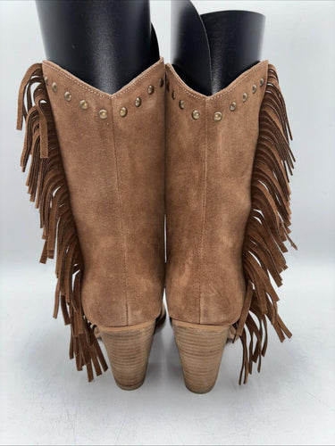 Idyllwind Sidewinder Studded Fringe Western Boot Brown Womens Size 9.5 Idyllwind