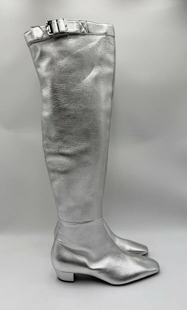 Tom Ford Women's Metallic Over-the-knee Boots Silver Size 38.5 Tom Ford