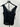 Melrose + Market Woman’s black sleeveless V-neck tank top ruched Front Size S