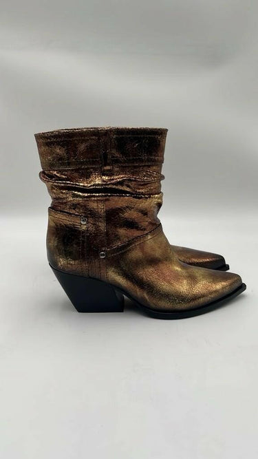 Women's Vince Camuto Elektra Booties Bronzo leather Size 7.5M Vince Camuto
