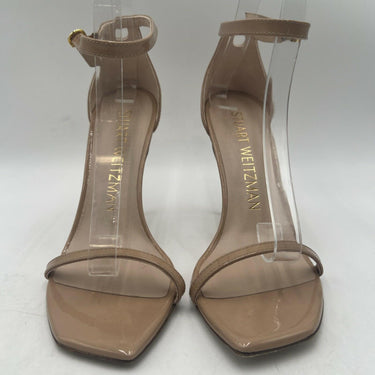 Women’s Stuart Weitzman Nudist II stiletto Beige Patent Leather Heels Size 8 Stuart Weitzman