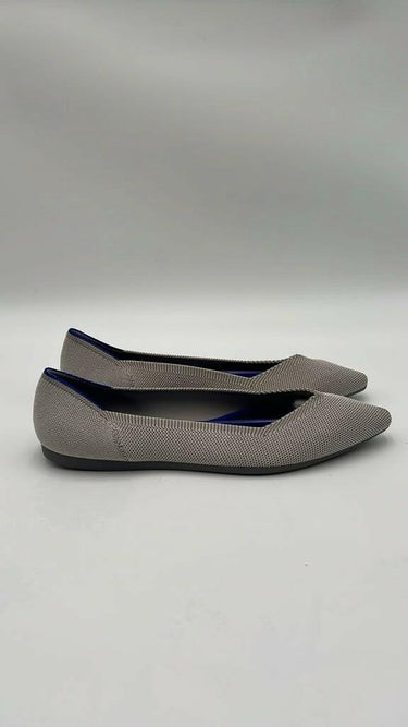Rothy's Flax Birdeye The Point Flats Sleek Minimalist Design Light Gray Size 9 Rothy’s