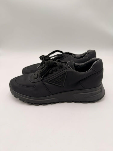 Men’s Prada Prax 01 Black ReNylon Logo Low Top Sneakers Size 7UK PRADA