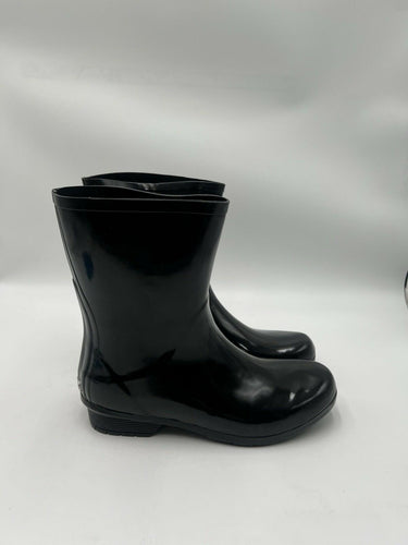 Chooka Polished Mid Rain Boots Black Waterproof Memory Foam Womens SIZE 9 Chooka