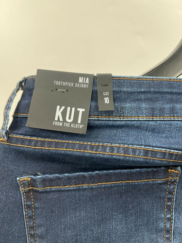 KUT From The Kloth Mia Toothpick Skinny Jeans Dark Wash Stretch Denim NWT 10 KUT from the Kloth