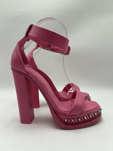 Women’s Alexander McQueen 120mm Spiked Leather Platform Sandals in pink Size 39 Alexander McQueen