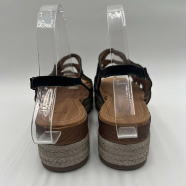 Bella Vita Women's Zip-Italy Wedge Sandals Black Size 6.5M Bella Vita