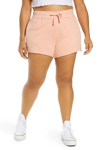 Plus Size Women's Bp. French Terry Lounge Pink Shorts, Size 3X BP.