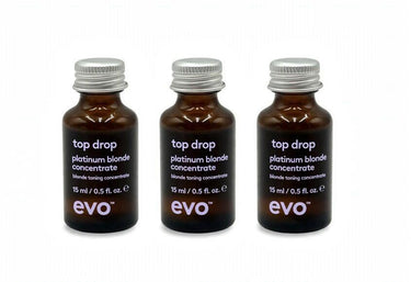 EVO Top Drop Platinum Blonde Concentrate 3x 15ml Blonde Toner Mini 45ml EVO
