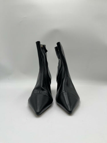 ALEXANDRE BIRMAN Myra 50mm Side Zip Boot In Black Leather Size 37