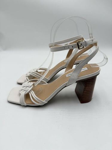 Women’s Saks Fifth Avenue Helen Ankle Staple Block Heel Sandals Size 8M