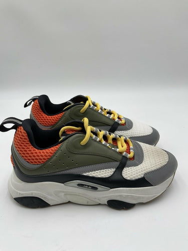 Men’s Dior Men B22 Sneakers White Khaki Orange Chunky Logo Trainers Size 39 Dior