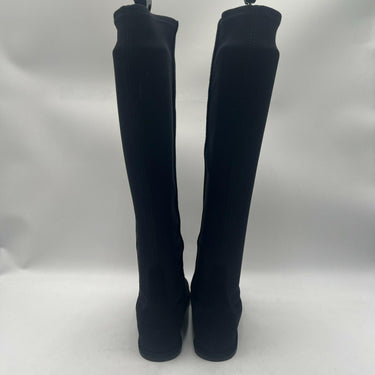 Women’s Stuart Weitzman Hidden Wedges Black Suede Boots Size 6M