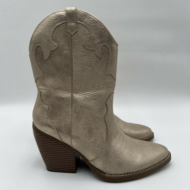 Mix No. 6 Brycen Festival Women Cowboy Boots Muted Gold Metallic Size 9 Mp PPP Mix No. 6