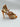 Aquazzura Ari Metallic Leather Ankle-tie Sandals Platino Gold Mandarin Size 38