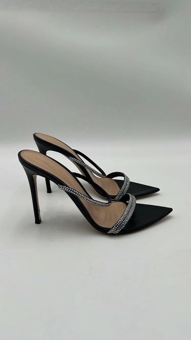 Women’s GIANVITO ROSSI Cannes Crystal-Embellished Sandals Size 40.5 GIANVITO ROSSI