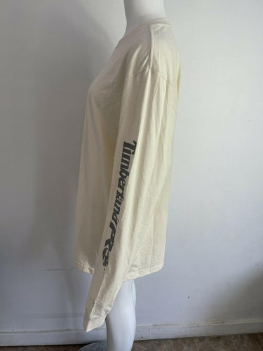 NWT Timberland PRO Men's Base Plate Logo Long Sleeve T-Shirt White Size M Timberland
