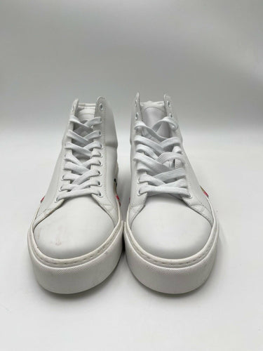 Men’s Burberry Rangleton High-Top Leather Sneakers in optic white Size 41