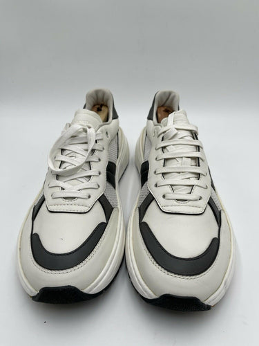 Mens Bottega Veneta Speedster leather sneakers in white / black / Gray Size 42