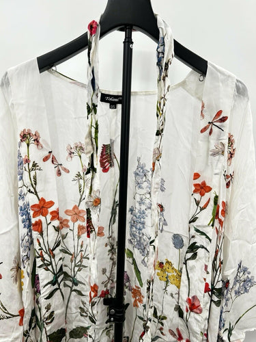 Tolani Woman’s floral print kimono lightweight, operont design Size 0/S
