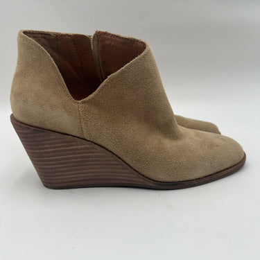 Women’s Lucky Brand Melendi Side Zip Ankle Wedge Bootie Taupe 7.5M Lucky Brand