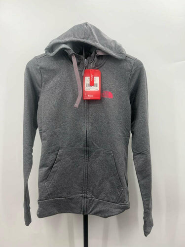 NWT THE NORTH FACE Women Fave Lite LFC Full Zip Grey Heather Atomic Pink Size S The North Face