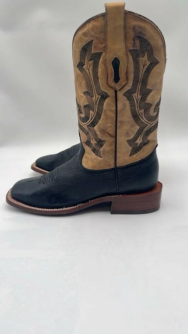 Corral Black/Honey Ostrich Embroidery Square Toe Western Boots Men’s 8.5D Corral Boots