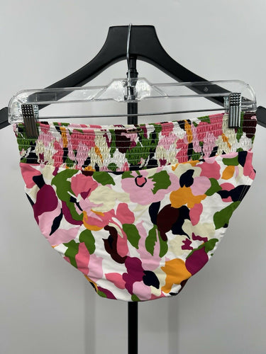 Anne Cole Bikini Bottom Floral Pink Green Smocked Waist Hipster M Anne Cole