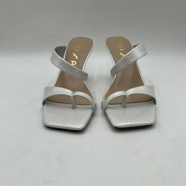 Women's Unisa Camia Sandals Silver 3” Heels Size 7M