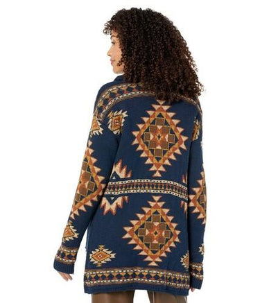 Faherty Lodge Woman's Cardigan Wolf Mountain Size XS