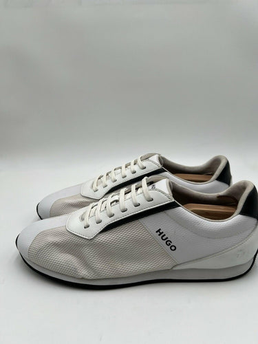 Men’s Hugo Boss Cyden White / Black Low Profile Sneakers Size 46