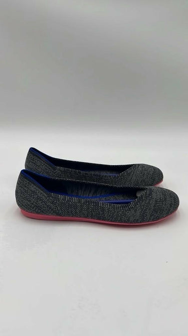 Women’s Rothy’s “THE FLAT” Gray Heather Knit Round Toe Slip On Flats Size 6 Rothy’s