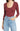Free People Hi Hon Long Sleeve Rib Bodysuit in Ruby Wine Size Small
