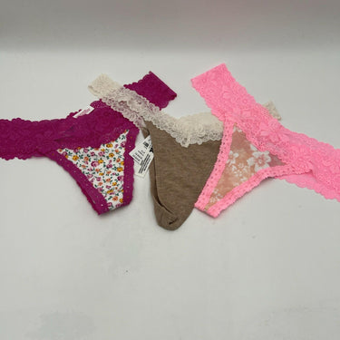 Lot Of 3 Pink Thongs Mix Colors Size S PINK